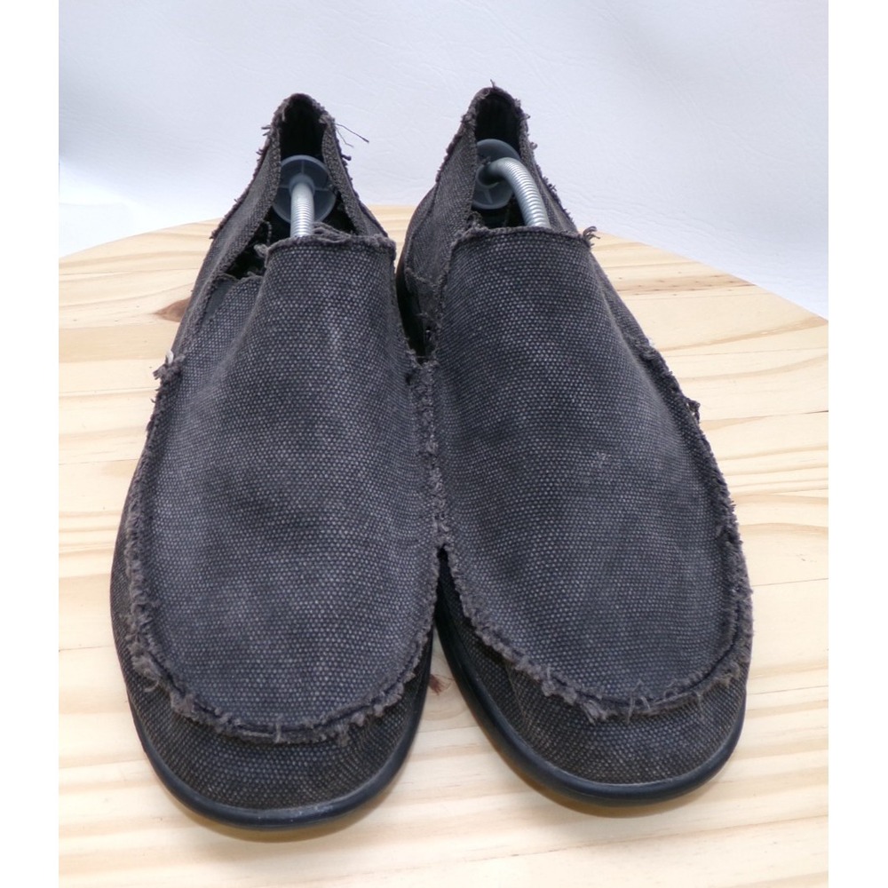 Crocs Santa Cruz Slip In Canvas Loafers Shoes Mens Gray Size 13 Comfort